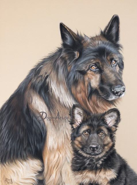 DogiArt Portrait Pastell Rocky